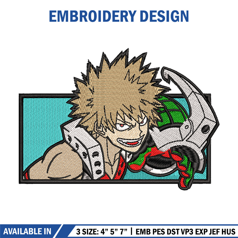 Bakugou embroidery design, My Hero Academia embroidery, Logo design, anime design, anime shirt, Digital download.jpg