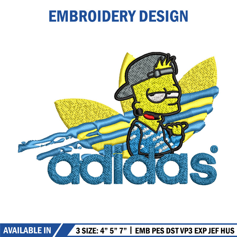 Bart bad boy adidas Embroidery Design,Adidas Embroidery, Brand Embroidery, Embroidery File, Logo shirt, Digital download 1.jpg