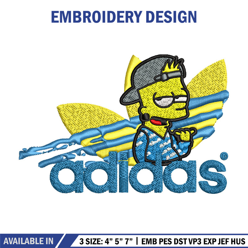 Bart bad boy adidas Embroidery Design,Adidas Embroidery, Brand Embroidery, Embroidery File, Logo shirt, Digital download.jpg