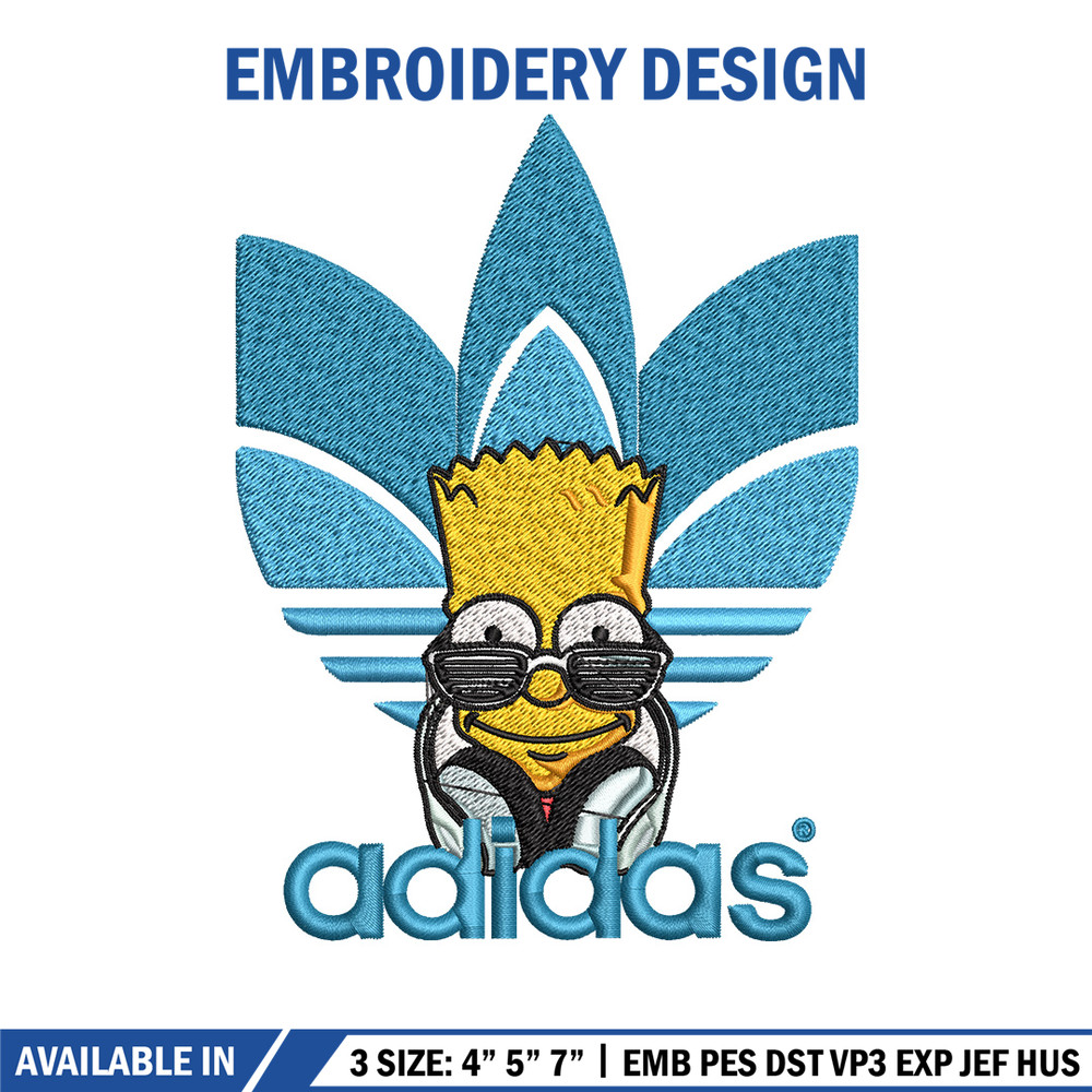 Bart simpson adidas Embroidery Design,Adidas Embroidery, Brand Embroidery, Embroidery File, Logo shirt, Digital download 1.jpg
