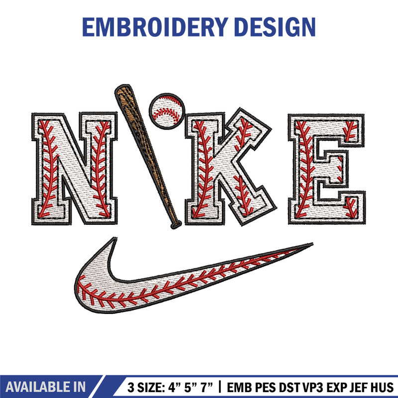 Baseball x nike embroidery design, Baseball embroidery, Nike design, Embroidery shirt, Embroidery file, Digital download.jpg