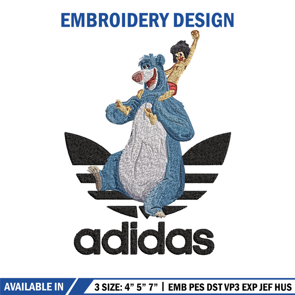 Bear adidas Embroidery Design, Adidas Embroidery, Brand Embroidery, Embroidery File,Logo shirt,Digital download.jpg