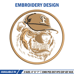 bear face embroidery design, bear face embroidery, animal design, embroidery file, logo shirt, embroidery design