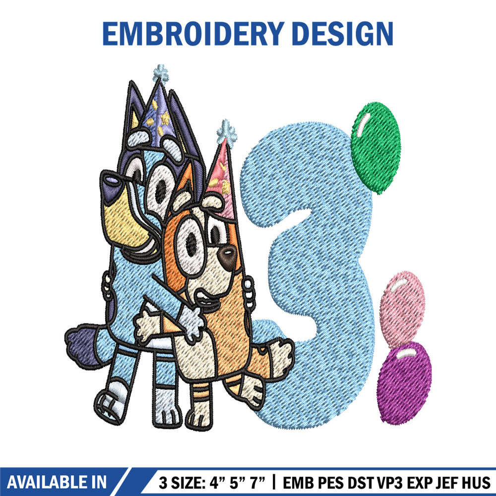 Bluey Bingo 2nd Birthday Embroidery, Bluey Cartoon Embroidery, Disney Embroidery, Embroidery File, digital download..jpg