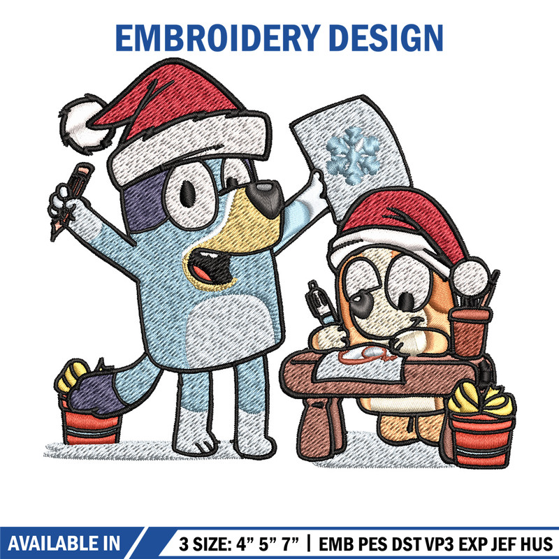 Bluey snow Embroidery Design, Bluey Embroidery, Embroidery File, Brand Embroidery, Logo shirt, Digital download.jpg