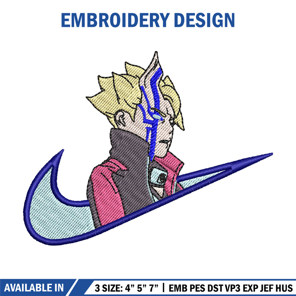Boruto swoosh embroidery design, Naruto embroidery, Anime design, Embroidery shirt, Embroidery file,Digital download.jpg