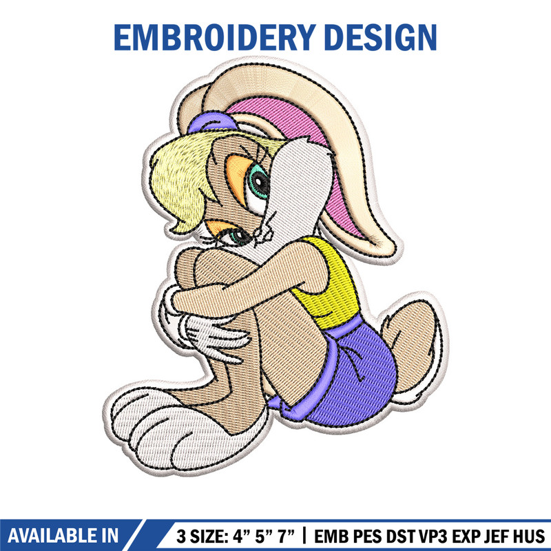 Bunny lady embroidery design, Cartoon embroidery, Embroidery file, Embroidery shirt, Emb design, Digital download.jpg