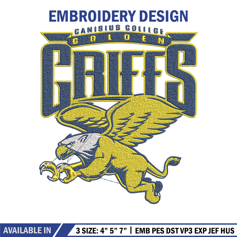 Canisius College logo embroidery design, Hockey embroidery, Sport embroidery, logo sport embroidery, Embroidery design.jpg