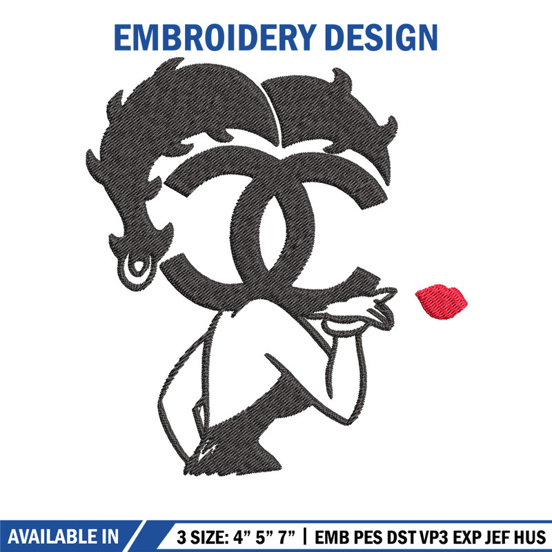 Cartoon girl gucci Embroidery Design, Gucci Embroidery, Brand Embroidery, Embroidery File, Logo shirt, Digital download 1.jpg