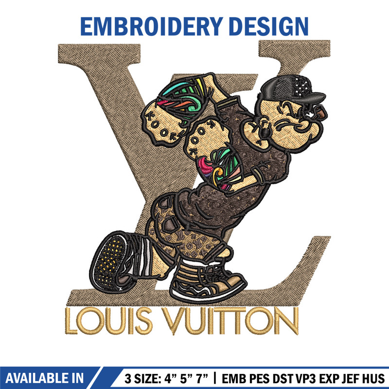 Cartoon man lv Embroidery Design, LV Embroidery, Embroidery File, Logo shirt, Sport Embroidery, Digital download 1.jpg