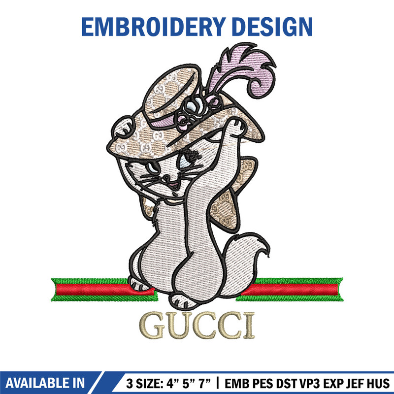 Cat cartoon gucci Embroidery Design, Gucci Embroidery, Embroidery File, Logo shirt, Sport Embroidery, Digital download..jpg