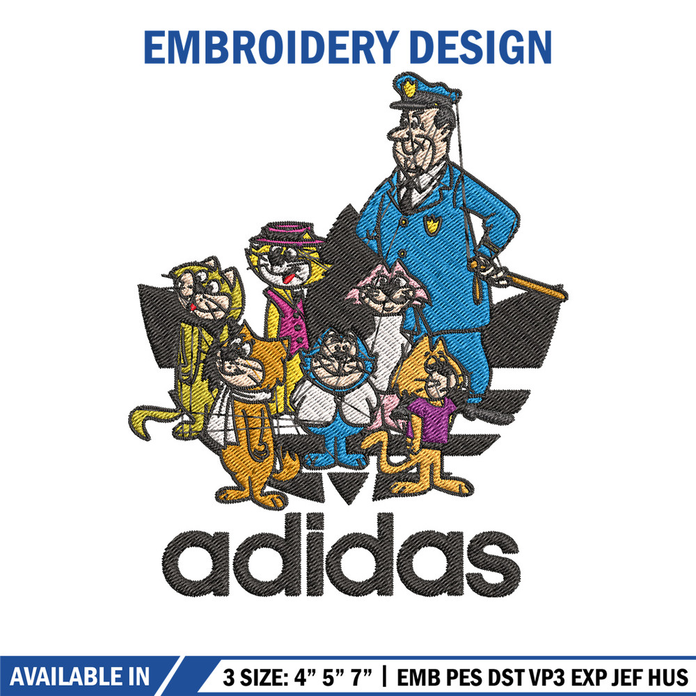 Cats cartoon adidas Embroidery Design, Adidas Embroidery, Embroidery File, Brand Embroidery, Logo shirt, Digital downloa 1.jpg