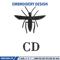 Cd mosquito embroidery design, Logo embroidery, Embroidery file, Embroidery shirt, Emb design, Digital download.jpg
