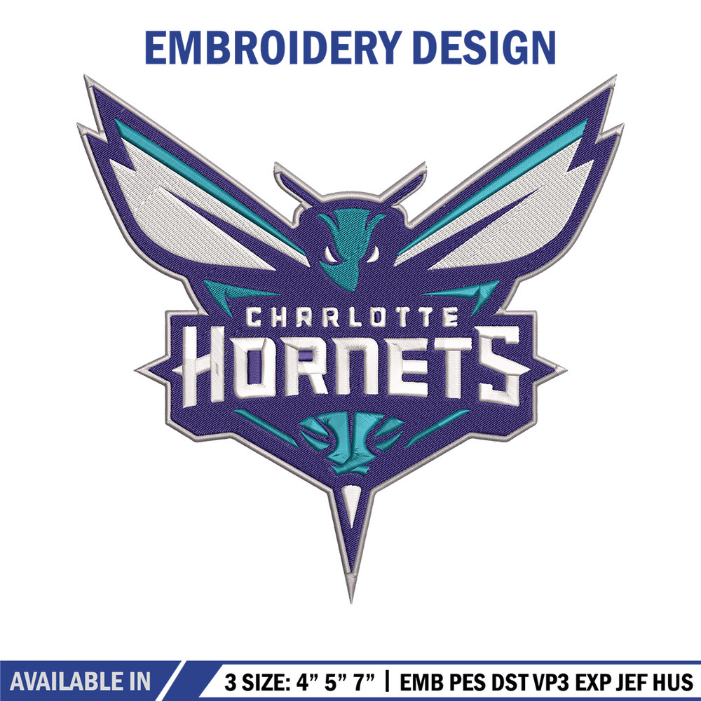 Charlotte Hornets logo embroidery design, NBA embroidery, Sport embroidery, Embroidery design,Logo sport embroidery.jpg
