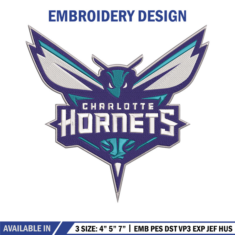 Charlotte Hornets logo embroidery design, NBA embroidery, Sport embroidery, Embroidery design,Logo sport embroidery.jpg