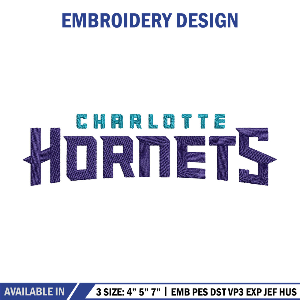 Charlotte Hornets logo embroidery design,NBA embroidery, Sport embroidery, Embroidery design,Logo sport embroidery.jpg