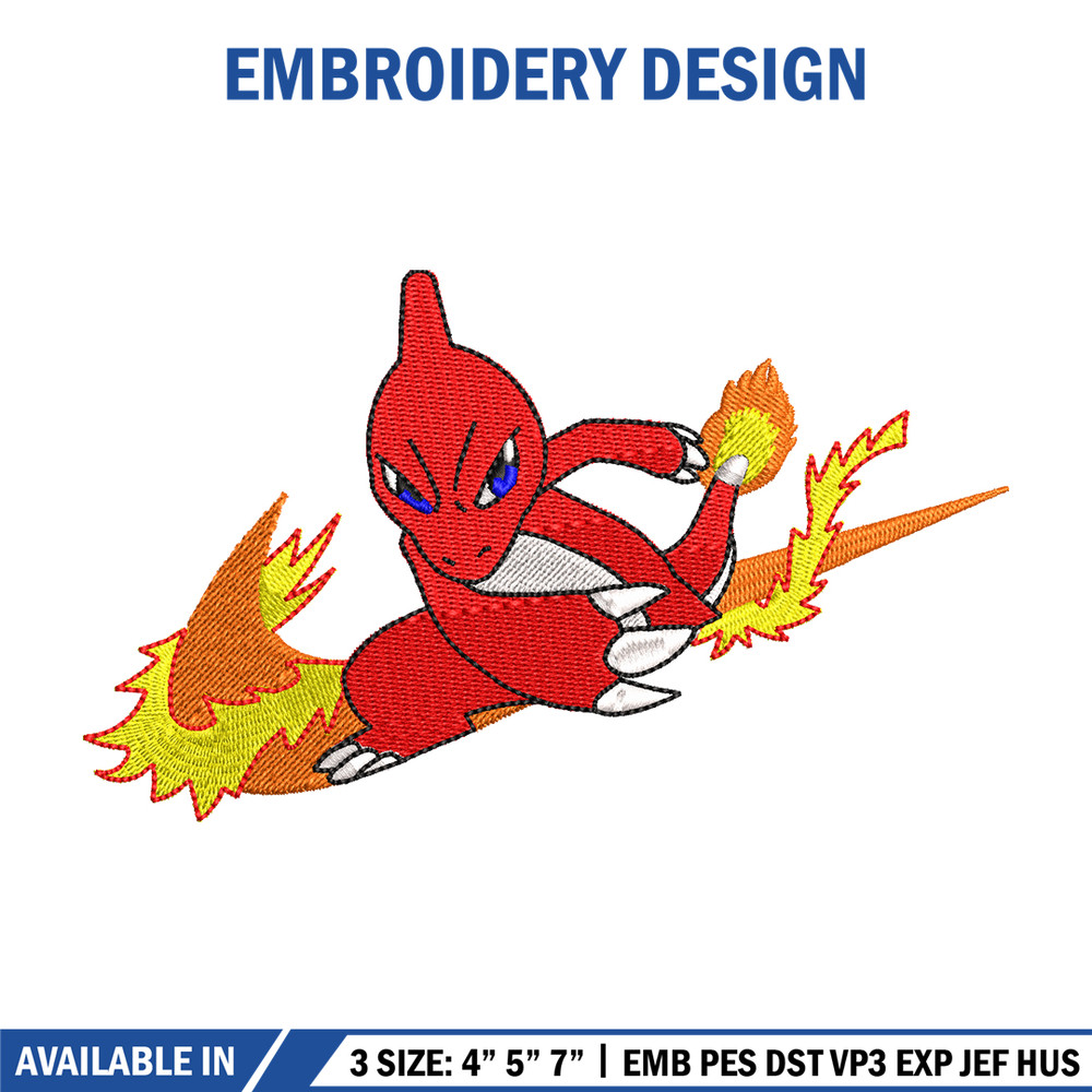 Charmeleon Nike embroidery design, Pokemon embroidery, embroidery file, anime design, anime shirt, Digital download.jpg
