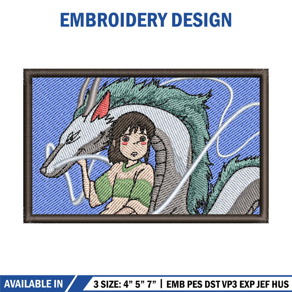 Chihiro embroidery design, Ghibli embroidery, Anime design, Embroidery shirt, Embroidery file,Digital download.jpg