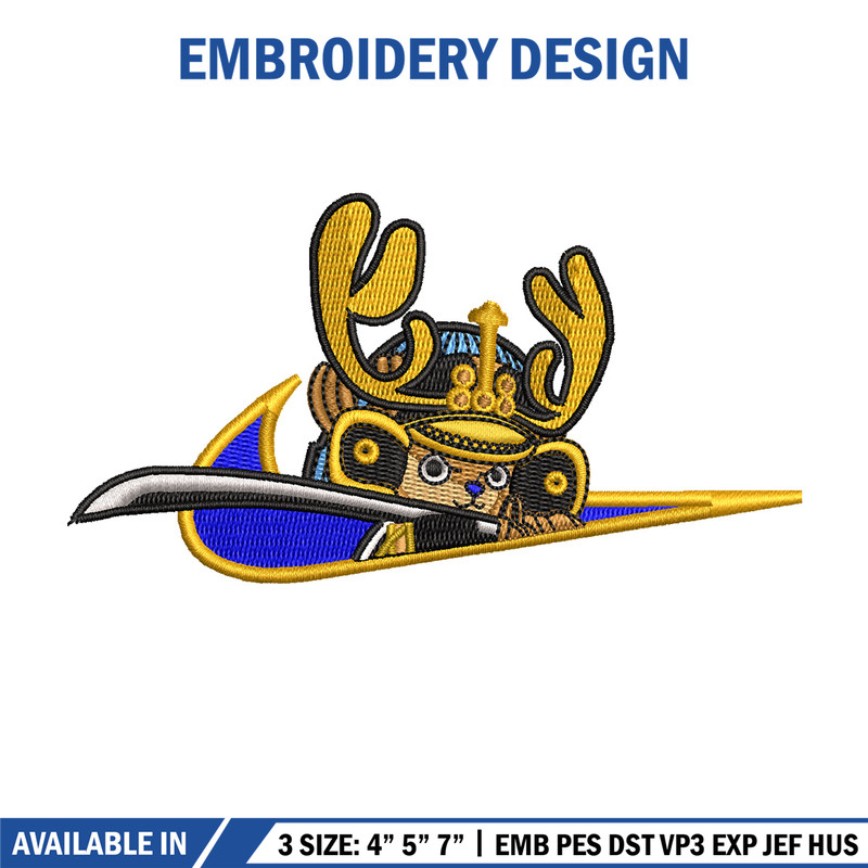 Chopper nike embroidery design, One piece embroidery, Nike design, Embroidery shirt, Embroidery file, Digital download.jpg