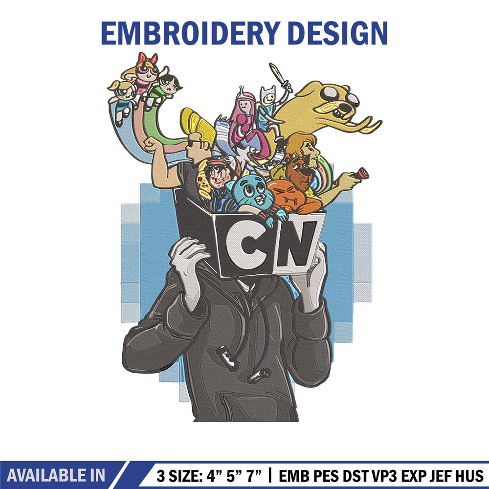 CN character Embroidery Design, CN cartoon Embroidery, Embroidery File, Anime Embroidery, Anime shirt, Digital download.jpg