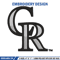 Colorado Rockies logo Embroidery, MLB Embroidery, Sport embroidery, Logo Embroidery, MLB Embroidery design.jpg