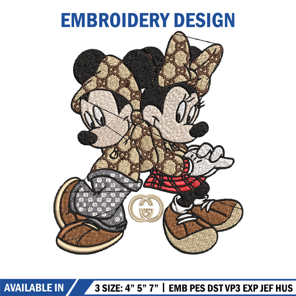 Couple gucci mouse Embroidery Design, Gucci Embroidery, Embroidery File, Logo shirt,Sport Embroidery, Digital download 1.jpg