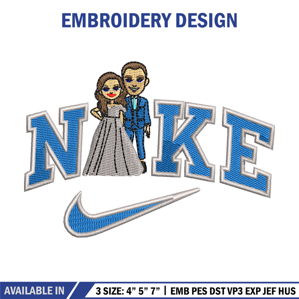 Couple x nike embroidery design, Couple embroidery, Nike design, Embroidery shirt, Embroidery file, Digital download.jpg