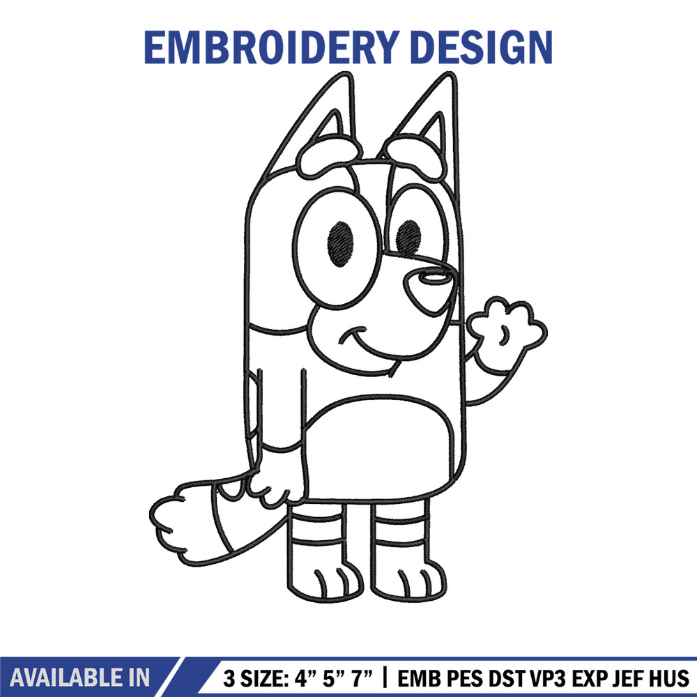 Dad Bluey Coloring Pages Embroidery, Bluey Embroidery, Embroidery File, cartoon design, cartoon shirt, Digital download..jpg
