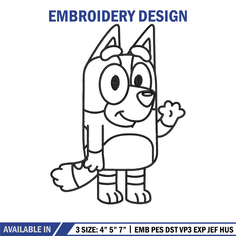 Dad Bluey Coloring Pages Embroidery, Bluey Embroidery, Embroidery File, cartoon design, cartoon shirt, Digital download..jpg