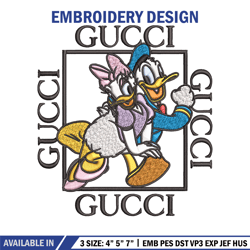 daisy and donald duck gucci embroidery design, disney embroidery, cartoon design, embroidery file, embroidery design