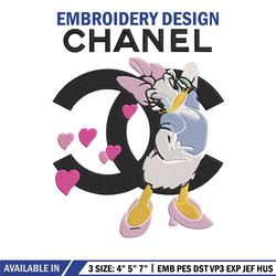 daisy duck x chanel embroidery design, chanel embroidery, embroidery file, anime embroidery,anime shirt,embroidery desig