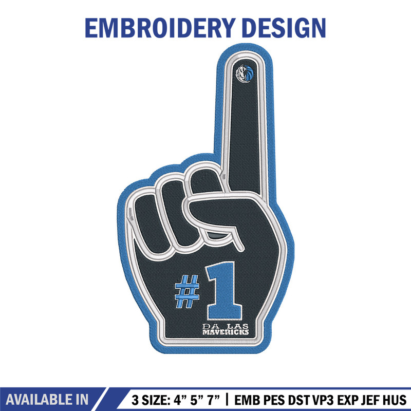 Dallas Mavericks no 1 embroidery design, NBA embroidery,Sport embroidery, Embroidery design, Logo sport embroidery..jpg
