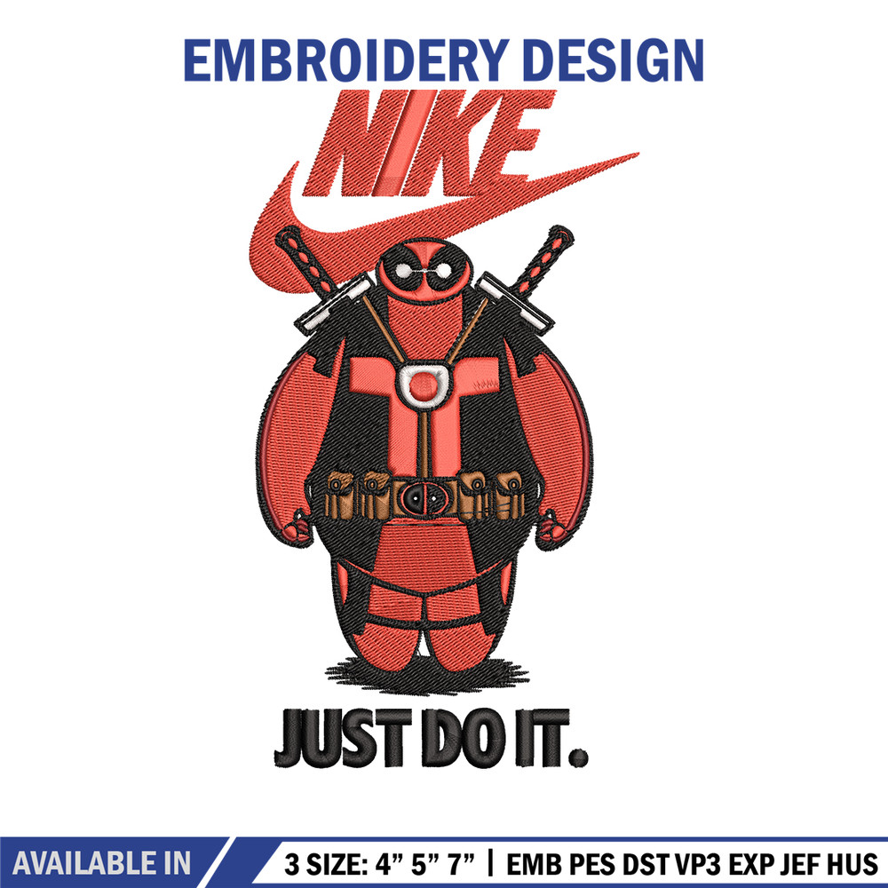 Deadpool funny Nike Embroidery design, Deadpool funny Embroidery, Nike design, Embroidery file, Instant download.jpg