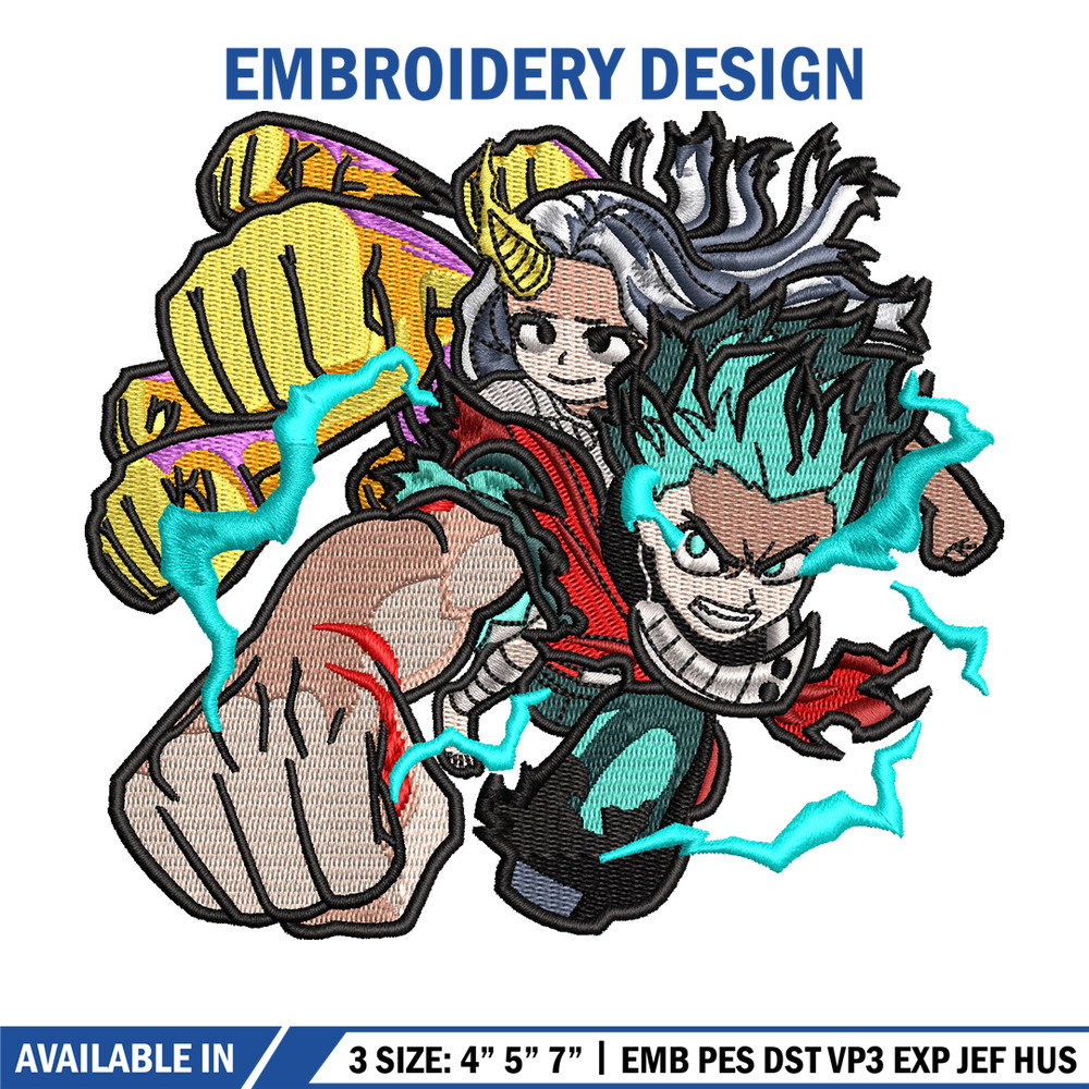 Deku punch embroidery design, Mha embroidery, Anime design, Embroidery shirt, Embroidery file, Digital download.jpg