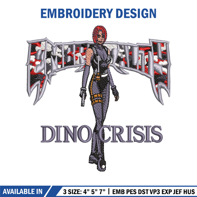 Dino Crisis embroidery design, Dino Crisis embroidery, logo design, embroidery file, logo shirt, Digital download..jpg