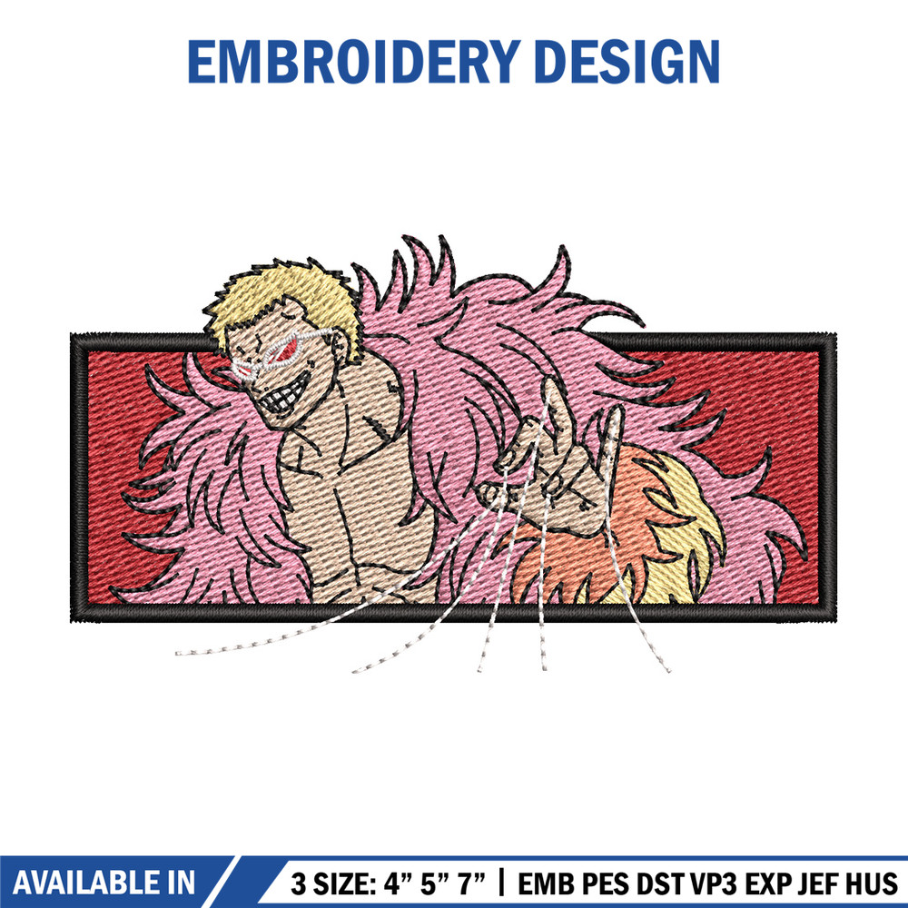Doffy frame embroidery design, One piece embroidery, Anime design, Embroidery shirt, Embroidery file, Digital download.jpg
