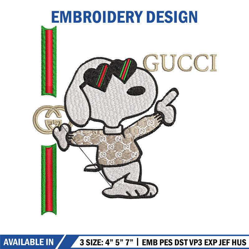 Dog gucci Embroidery Design, Gucci Embroidery, Embroidery File, Logo shirt, Sport Embroidery, Digital download. 1.jpg