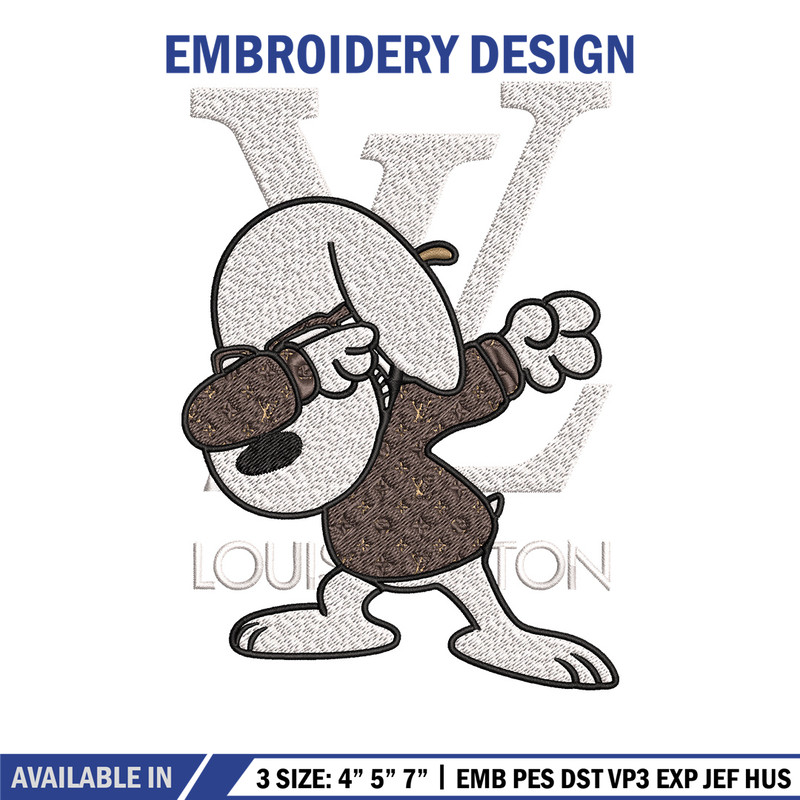 Dog louis vuitton Embroidery Design, LV Embroidery, Brand Embroidery, Embroidery File, Logo shirt, Digital download.jpg