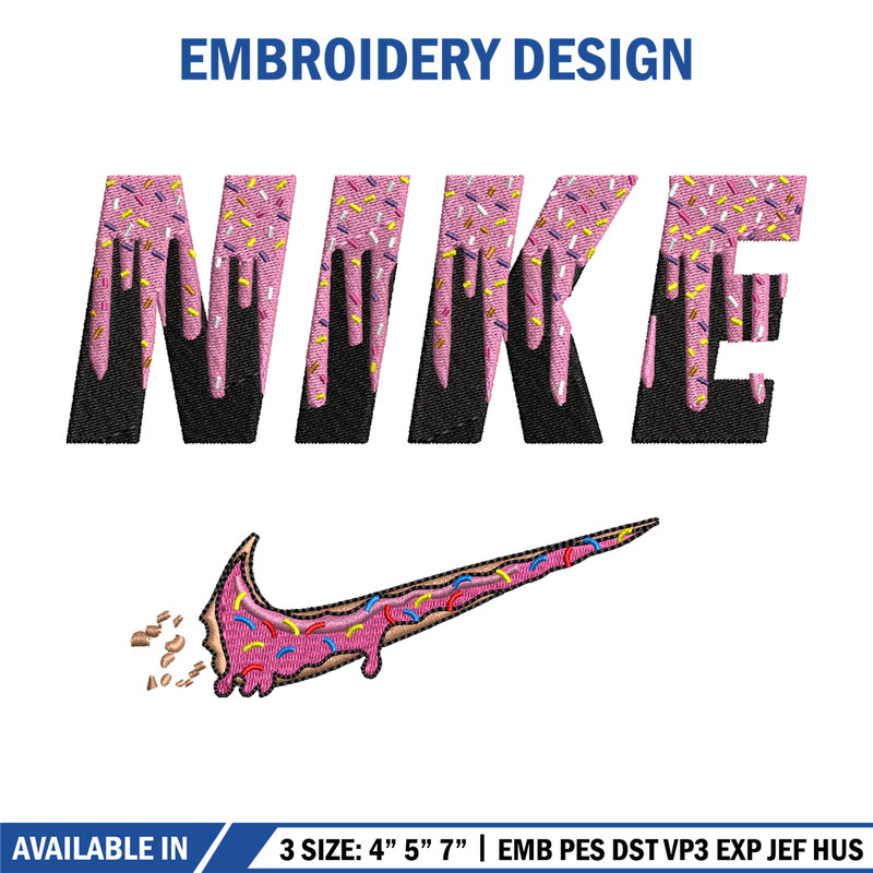 Donut embroidery, Nike design, logo shirt, Embroidery shirt, Digital download..jpg