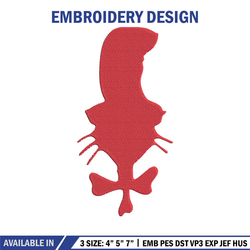 Dr Seuss Red Embroidery Design, Dr Seuss Embroidery, Embroidery File, Embroidery design, Digital download..jpg