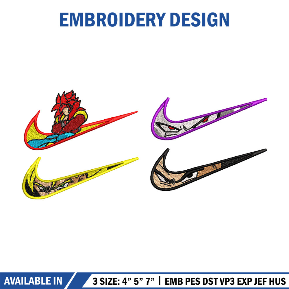 Dragon ball Nike embroidery design, dragon ball embroidery, Nike design, Embroidery file, Anime shirt, Instant download 1.jpg