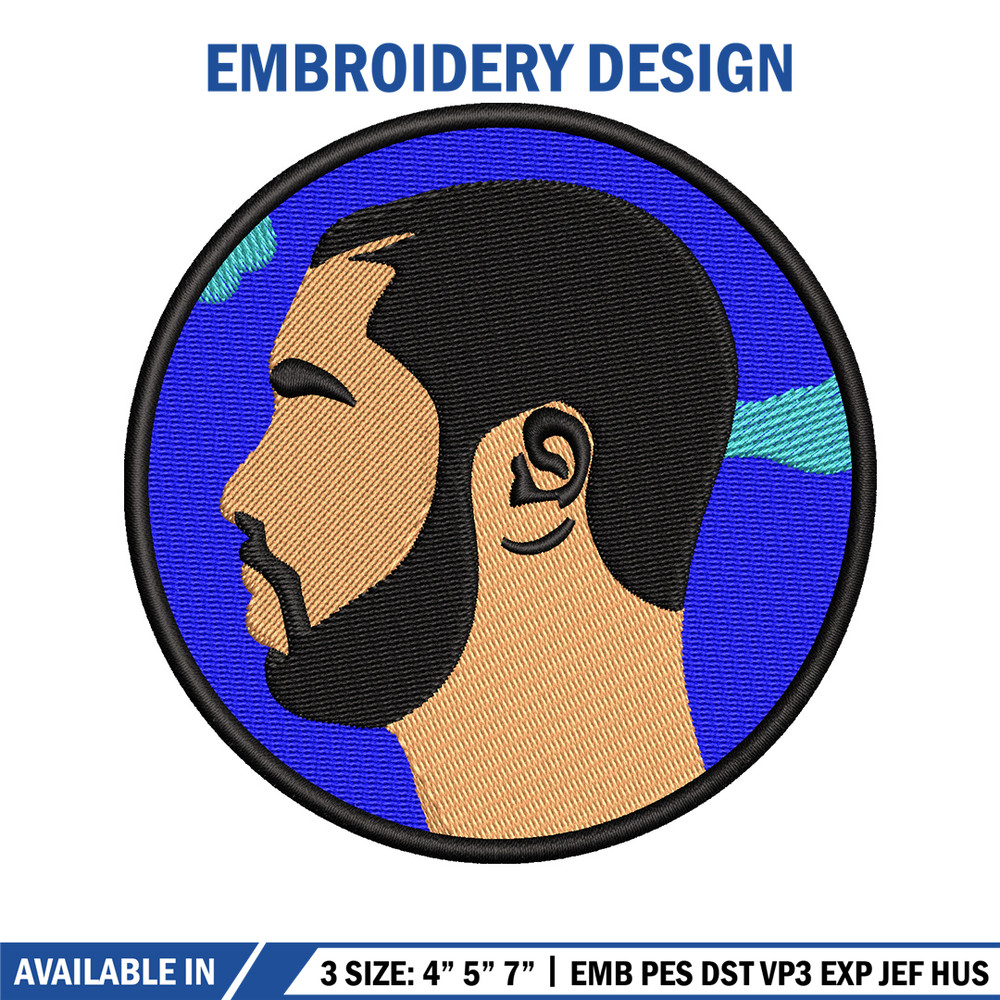 Drake circle embroidery design, Drake embroidery, Embroidery file, Embroidery shirt, Emb design,Digital download.jpg