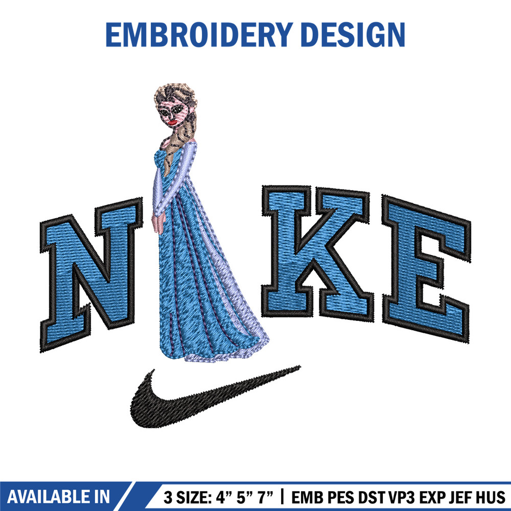 Elsa x nike Embroidery Design, Dinsey Embroidery, Brand Embroidery, Embroidery File, Logo shirt, Digital download 1.jpg