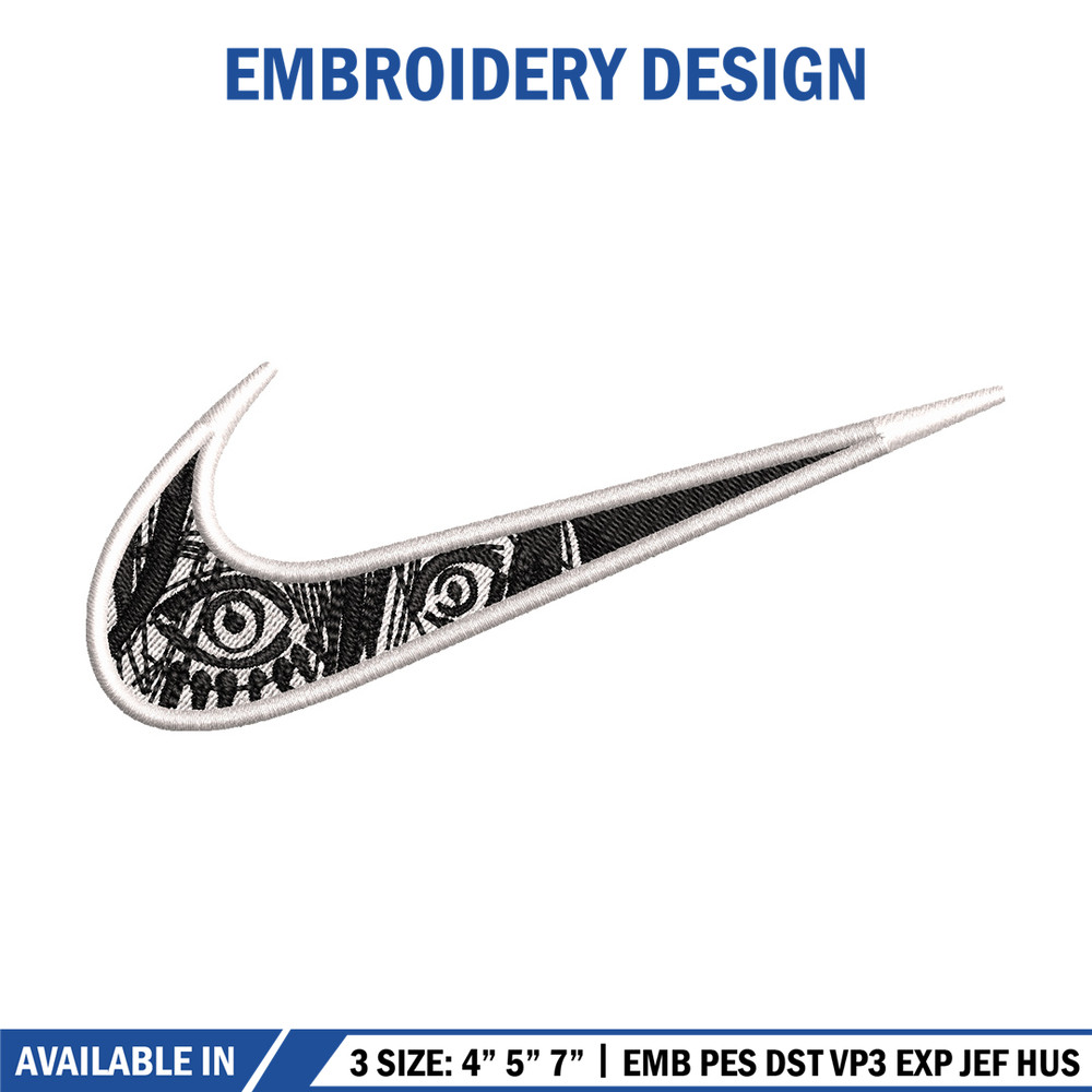Eren eyes nike embroidery design, Aot embroidery, Nike design, Embroidery shirt, Embroidery file, Digital download.jpg