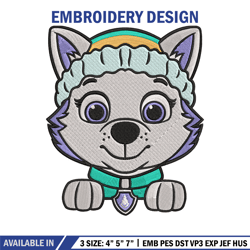 everest dog embroidery design, paw patrol embroidery, embroidery file,anime embroidery, anime shirt,embroidery design