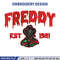 Freddy Krueger Embroidery design, Freddy horror Embroidery, Embroidery File, horror design, Digital download..jpg