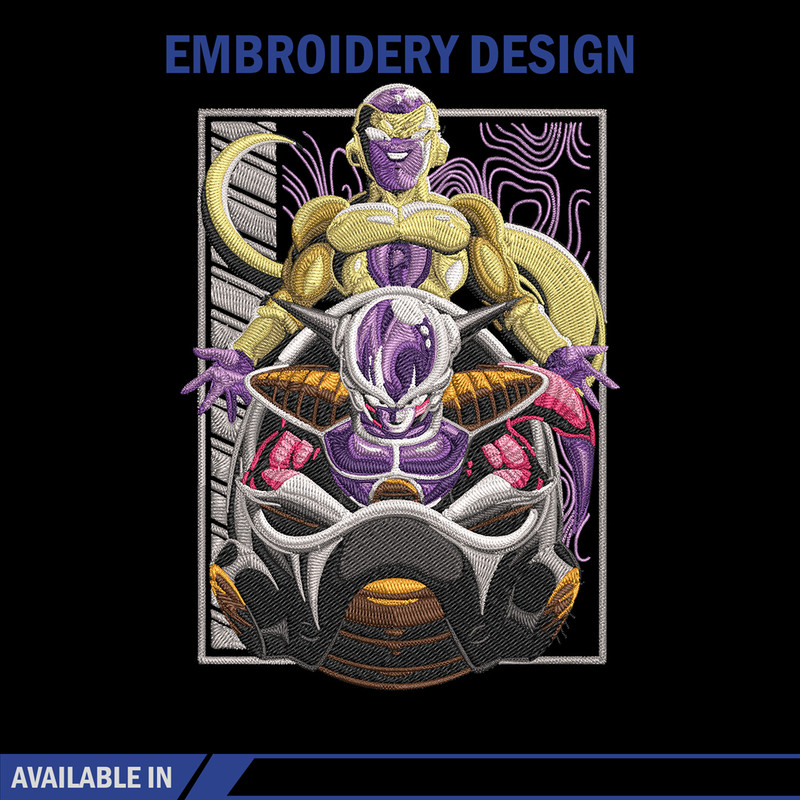 Frieza form Embroidery Design, Dragonball Embroidery,Embroidery File, Anime Embroidery, Anime shirt, Digital download.jpg