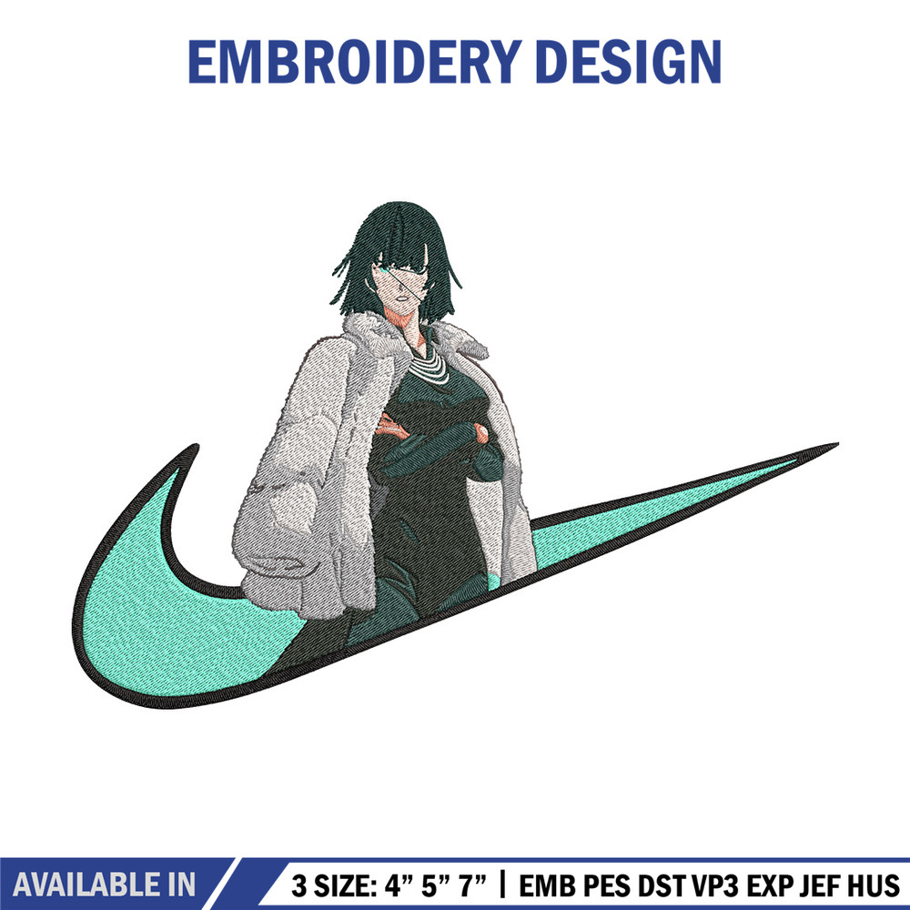 Fubuki x nike Embroidery Design, One punch man Embroidery,Embroidery File,Nike Embroidery,Anime shirt,Digital download.jpg
