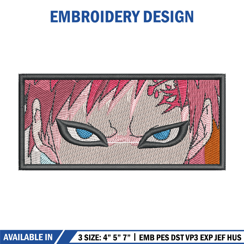 Gaara eyes embroidery design, Naruto embroidery, Anime design, Embroidery shirt, Embroidery file, Digital download.jpg
