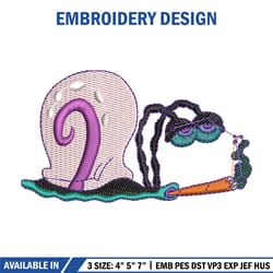 gary smoke embroidery design, spongebob embroidery, anime design, embroidery shirt, embroidery file, embroidery design